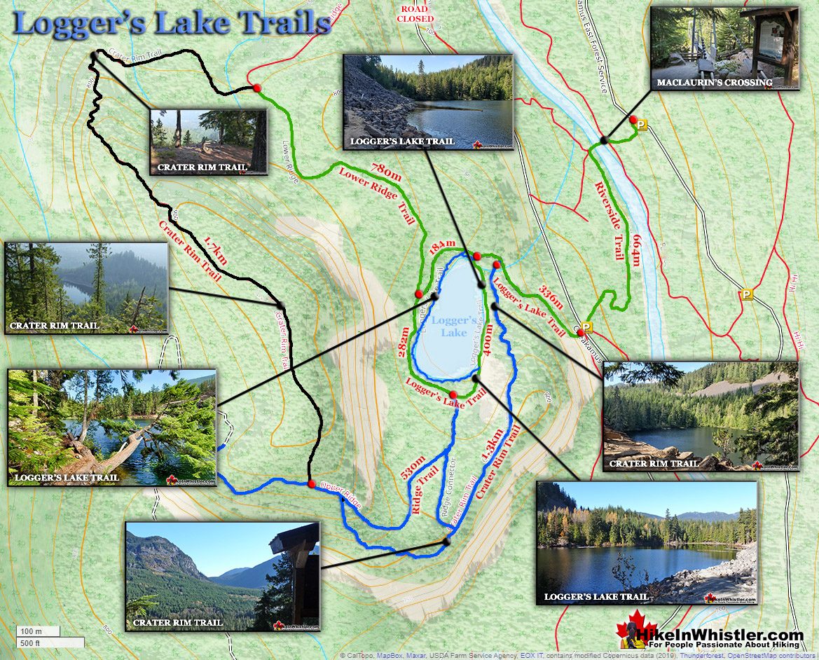 Logger's Lake Trails Map