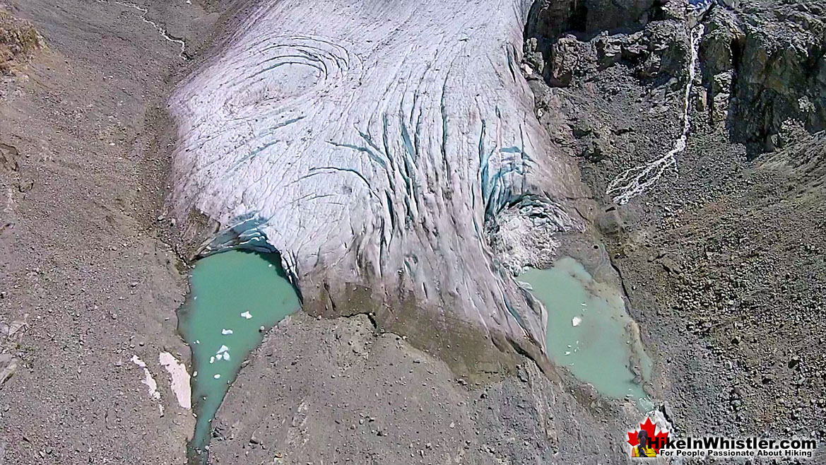 Ablation Zone Aerial View Wedgemount Glacier