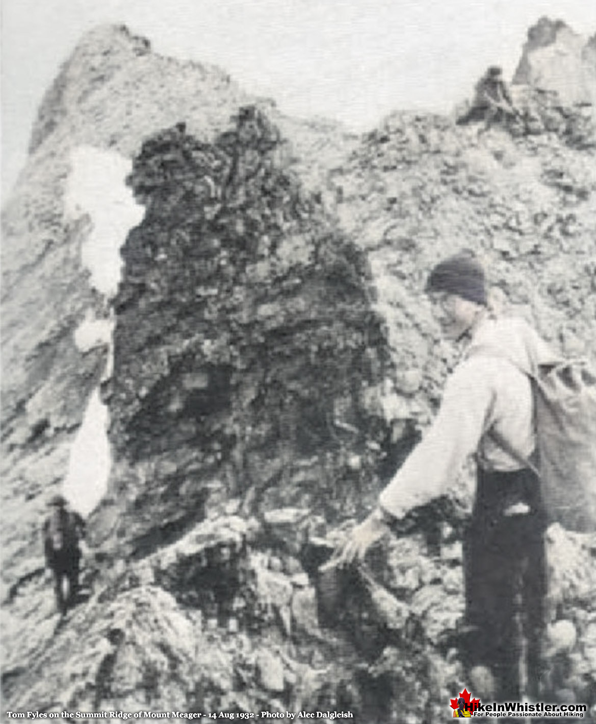 Tom Fyles Summit Ridge of Mt Meager 14 August 1932