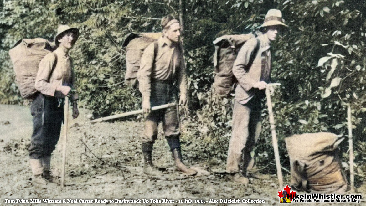 Fyles, Winram, Carter Bushwhack Toba River 11 July 1933