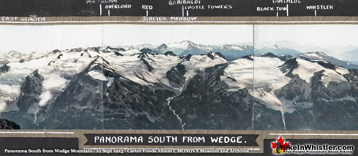 Panorama South from Wedge Mountain 10 Sept 1923