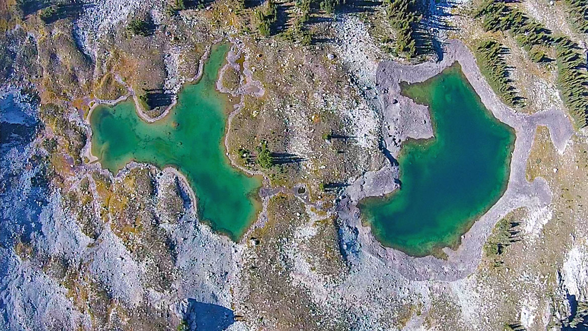 Adit Lakes Tarns Aerial View