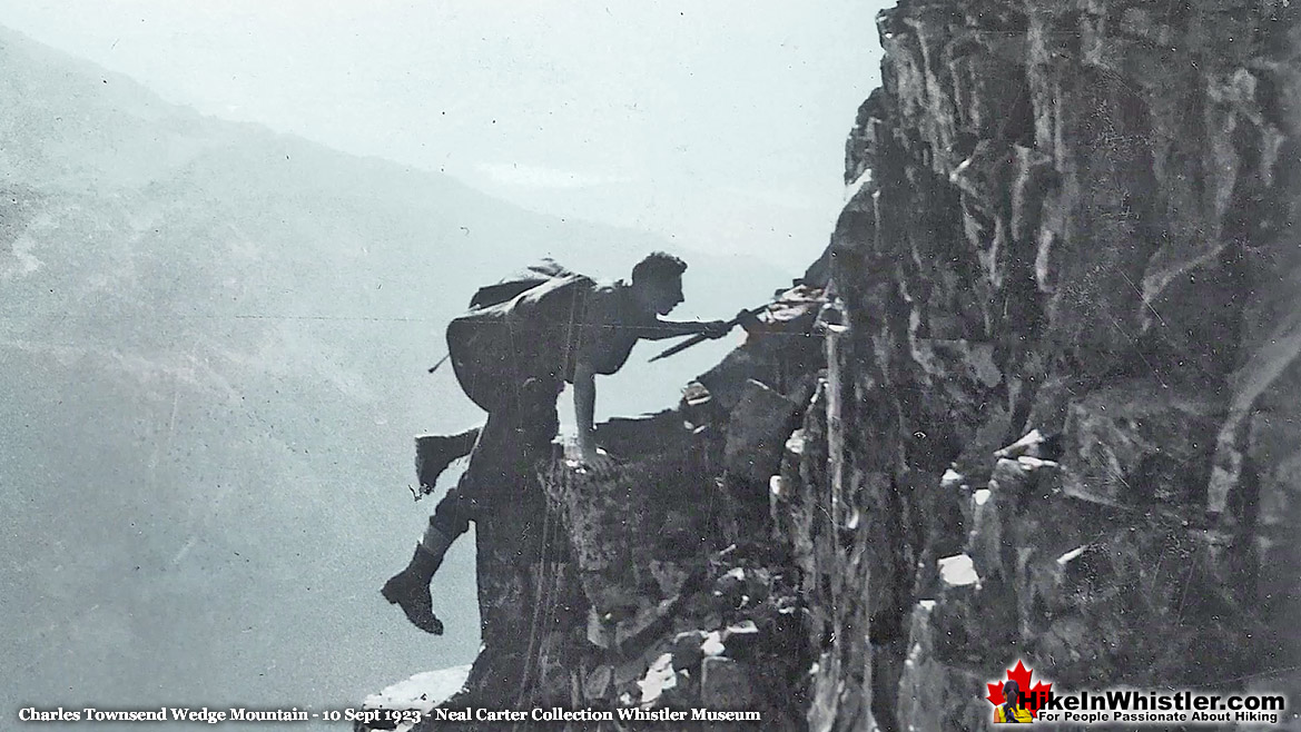 Charles Townsend Climbing West Face Wedge Mountain 10 Sept 1923