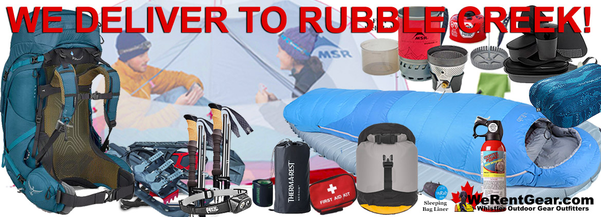Camping Gear Rental Whistler and Garibaldi Park