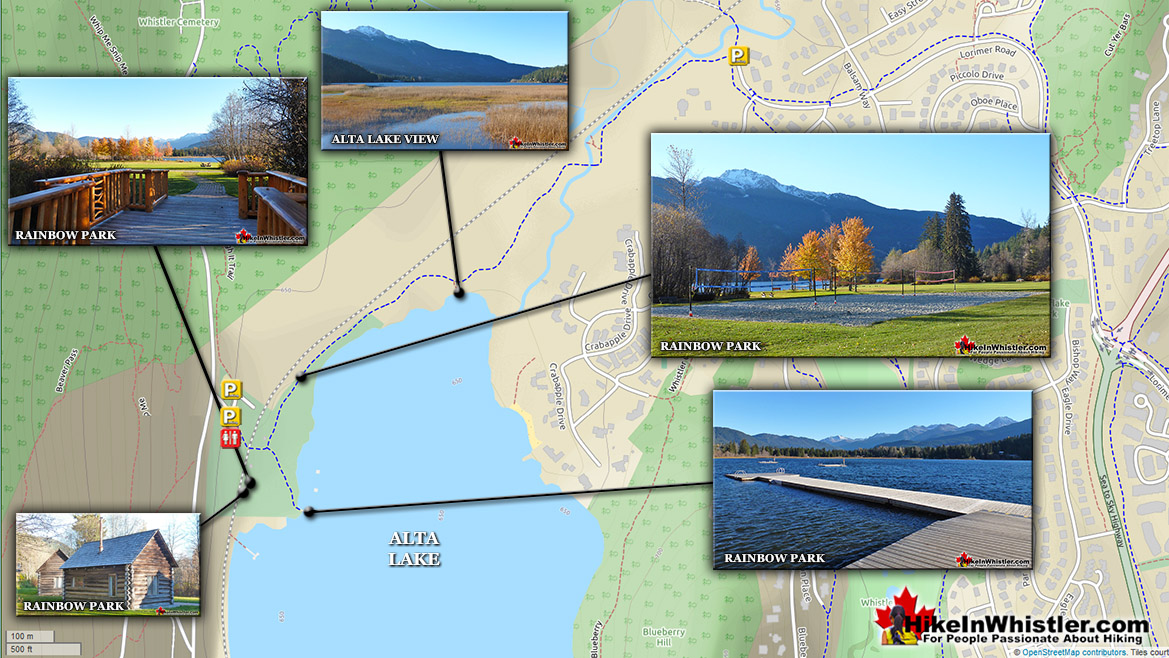 Best Whistler Parks - Rainbow Park Map