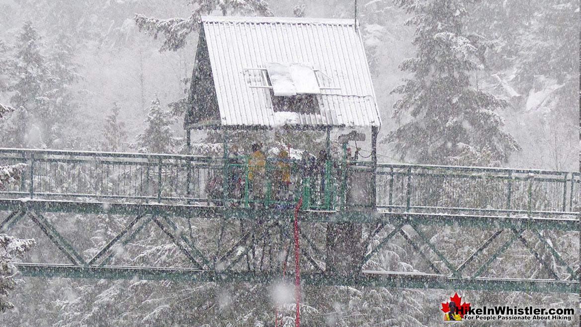 Whistler Bungee Bridge Snowy Day Jump