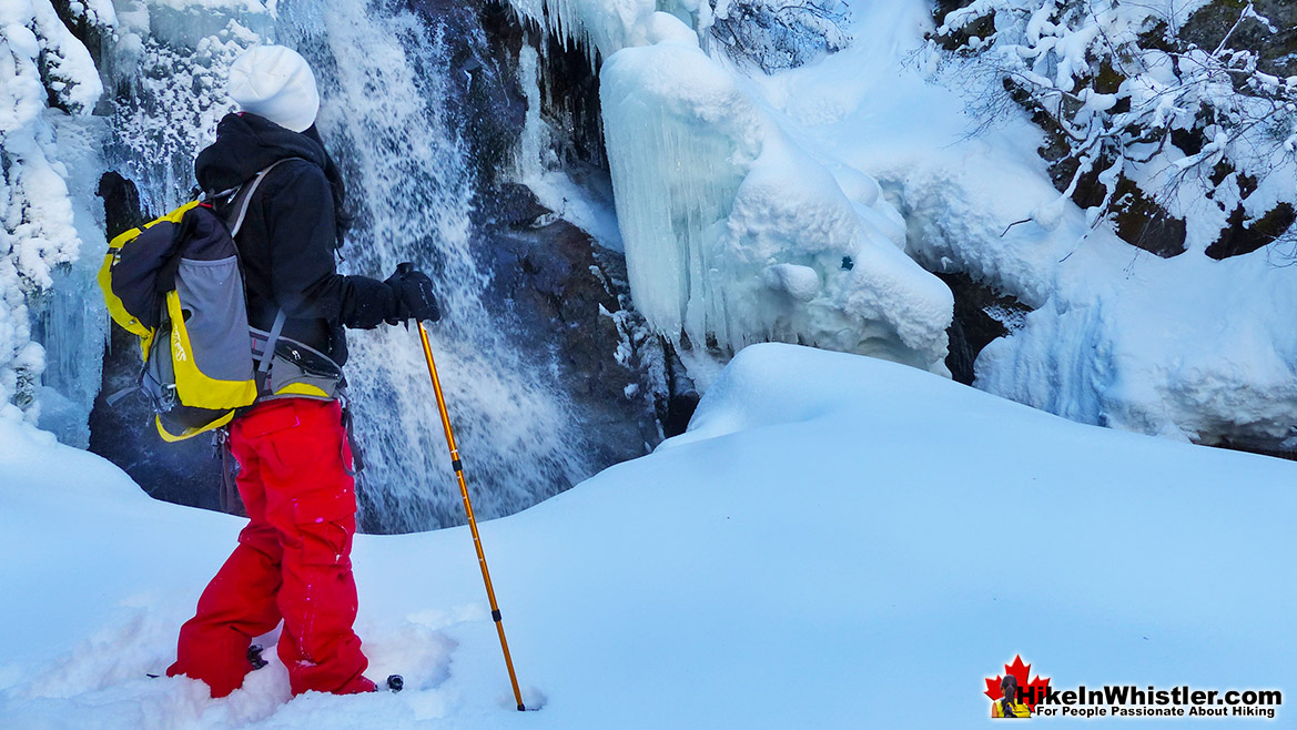 Rainbow Falls Snowshoeing in December