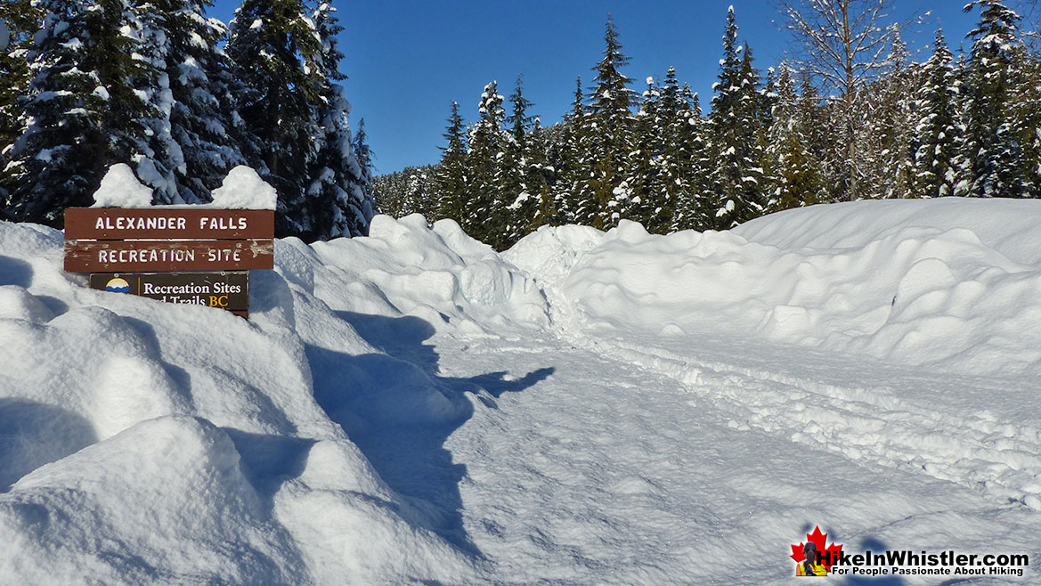 Alexander Falls Winter Parking