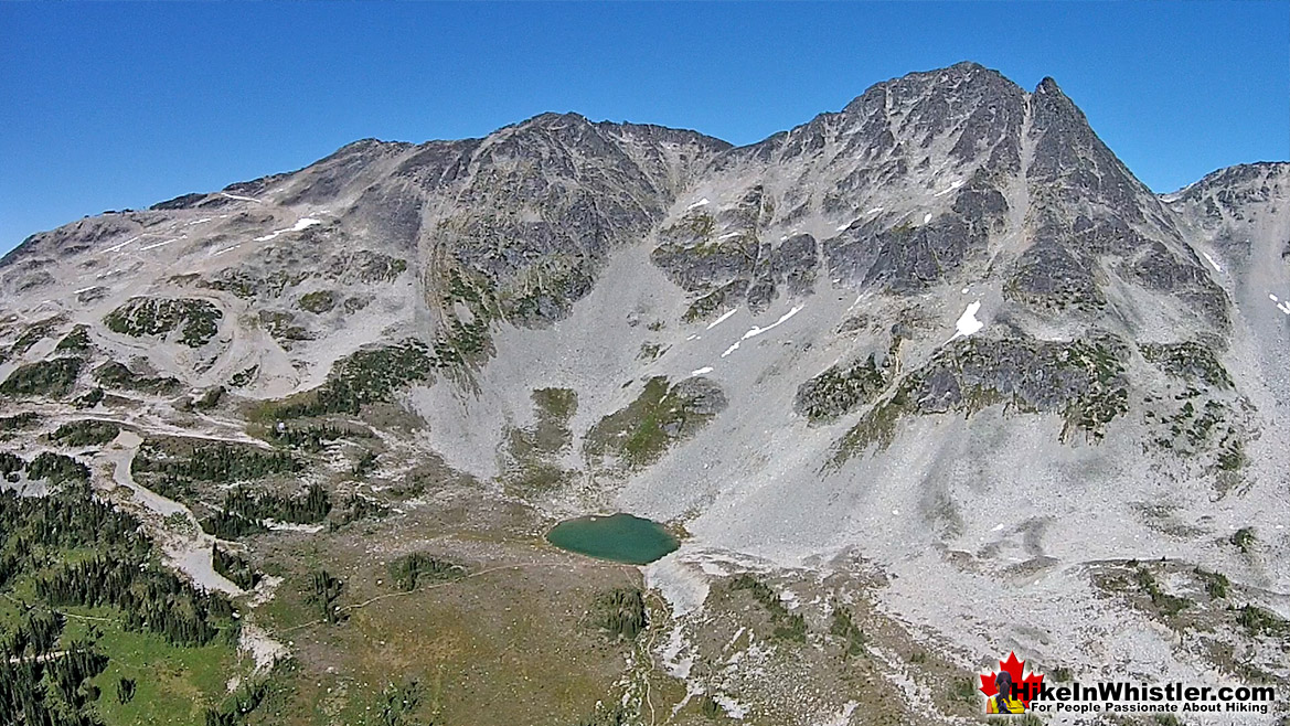 Blackcomb Mountain aerial view of Lakeside Loop Trail