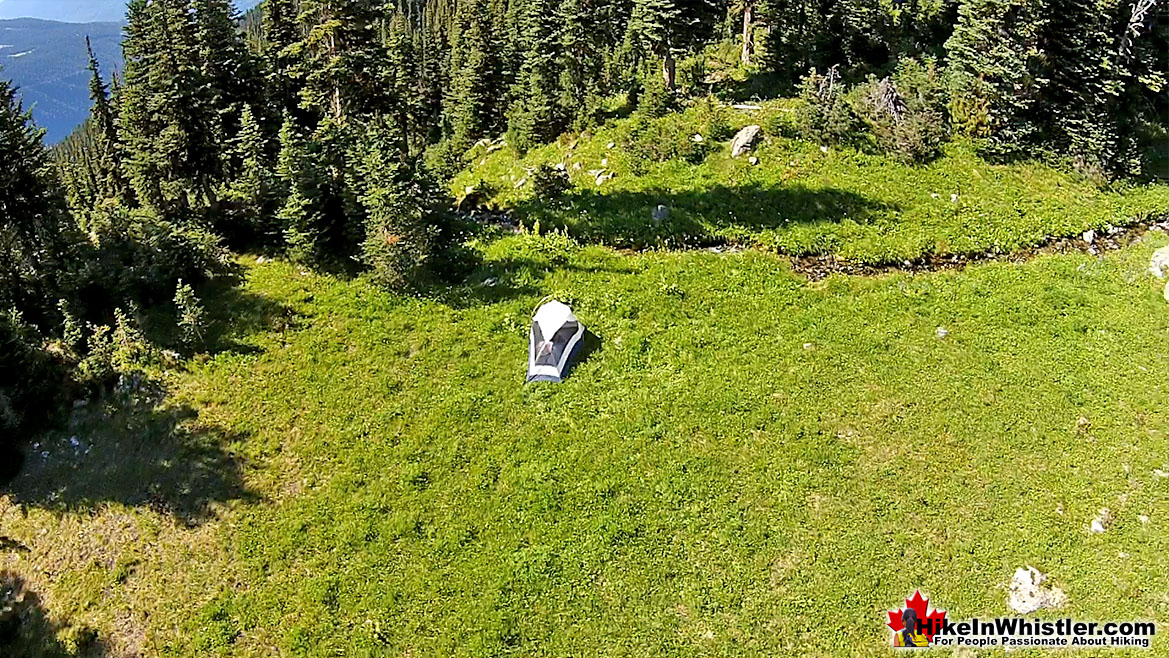 Blackcomb Mountain Garibaldi Park Tent Aerial