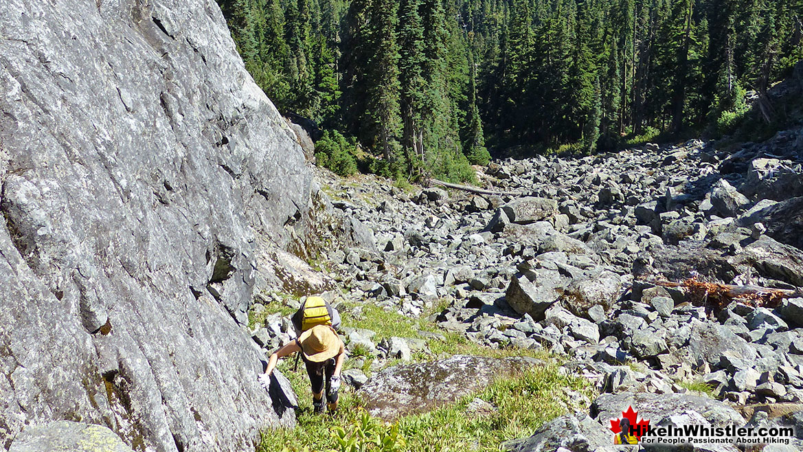 Cirque Lake Trail Steep Boulder Section