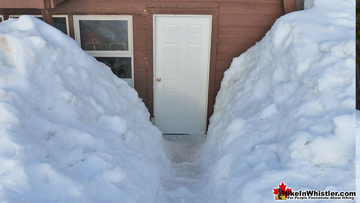 Elfin Lakes Hut Snow Buried Entrance