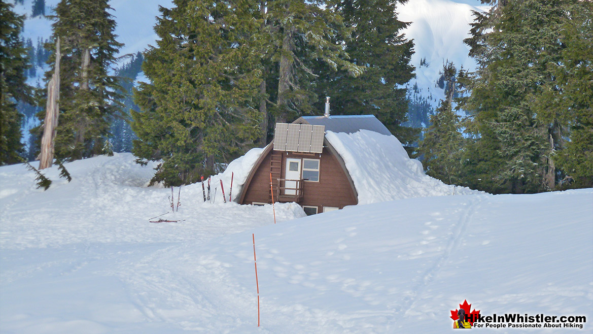 Elfin Lakes Hut Buried in Snow