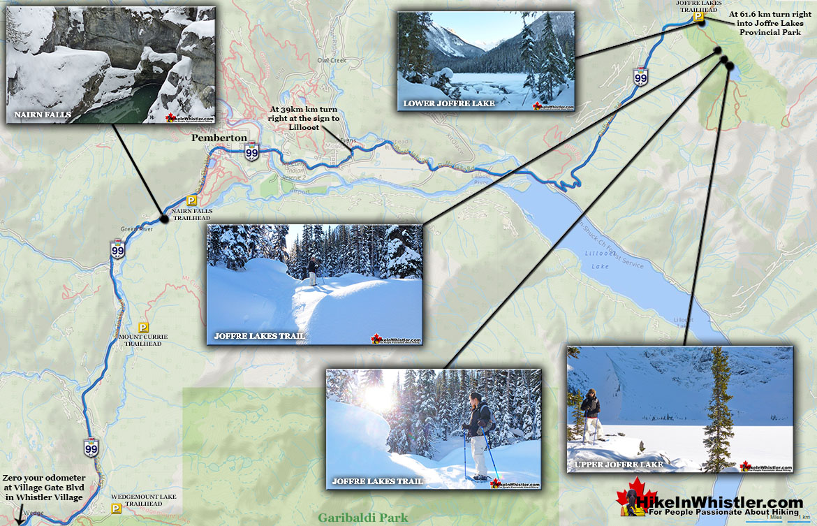 Driving to Joffre Lakes Winter Map v7