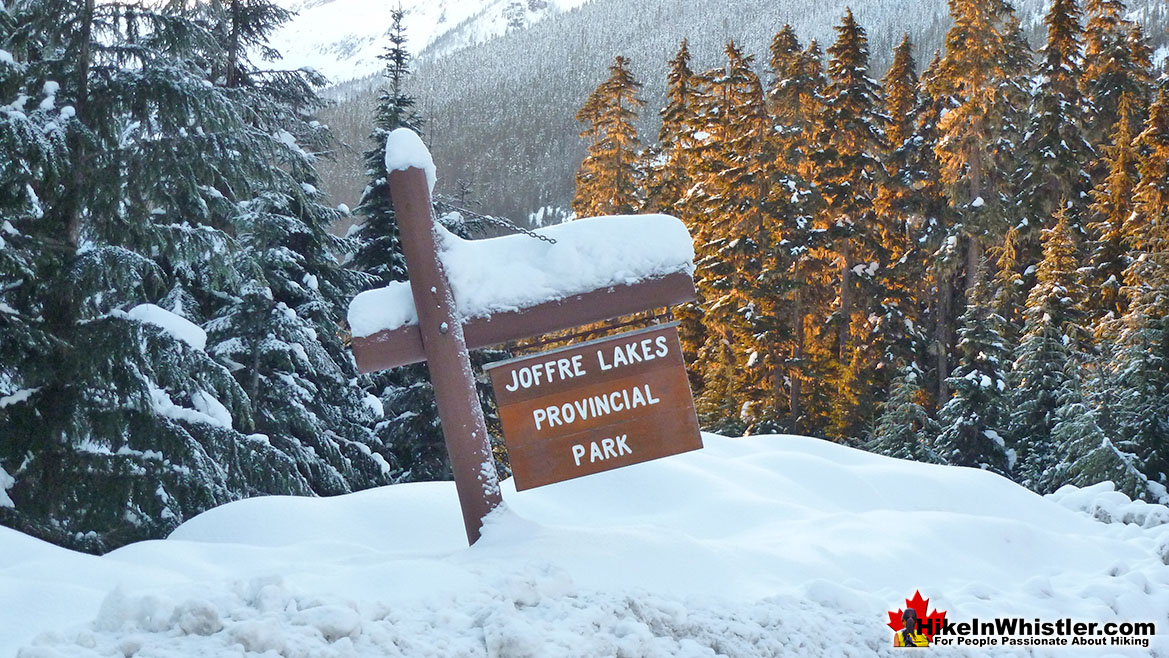 Joffre Lakes Parking in Winter