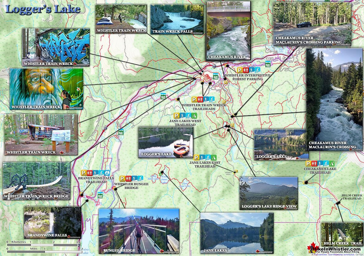 Logger's Lake Cheakamus Valley Map v20a