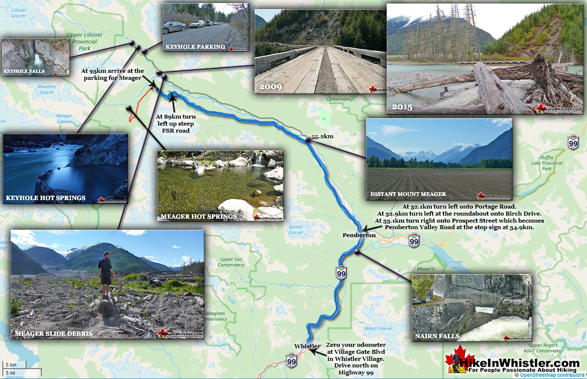 Driving to Meager Hot Springs Map v2