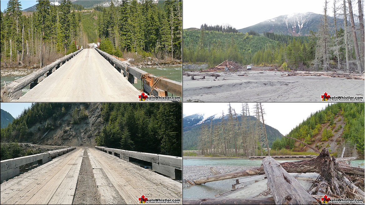 Meager Hot Springs Access Bridges Before and After