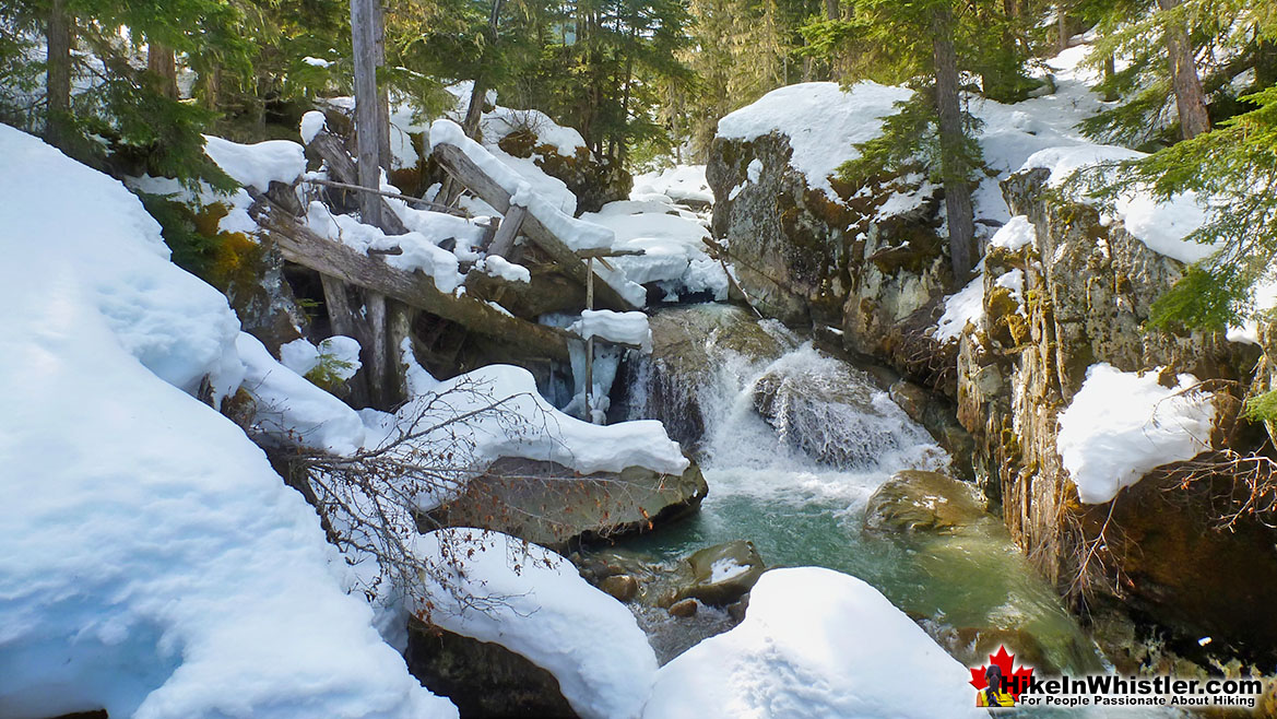 Wedge Creek Falls Parkhurst Snowshoeing