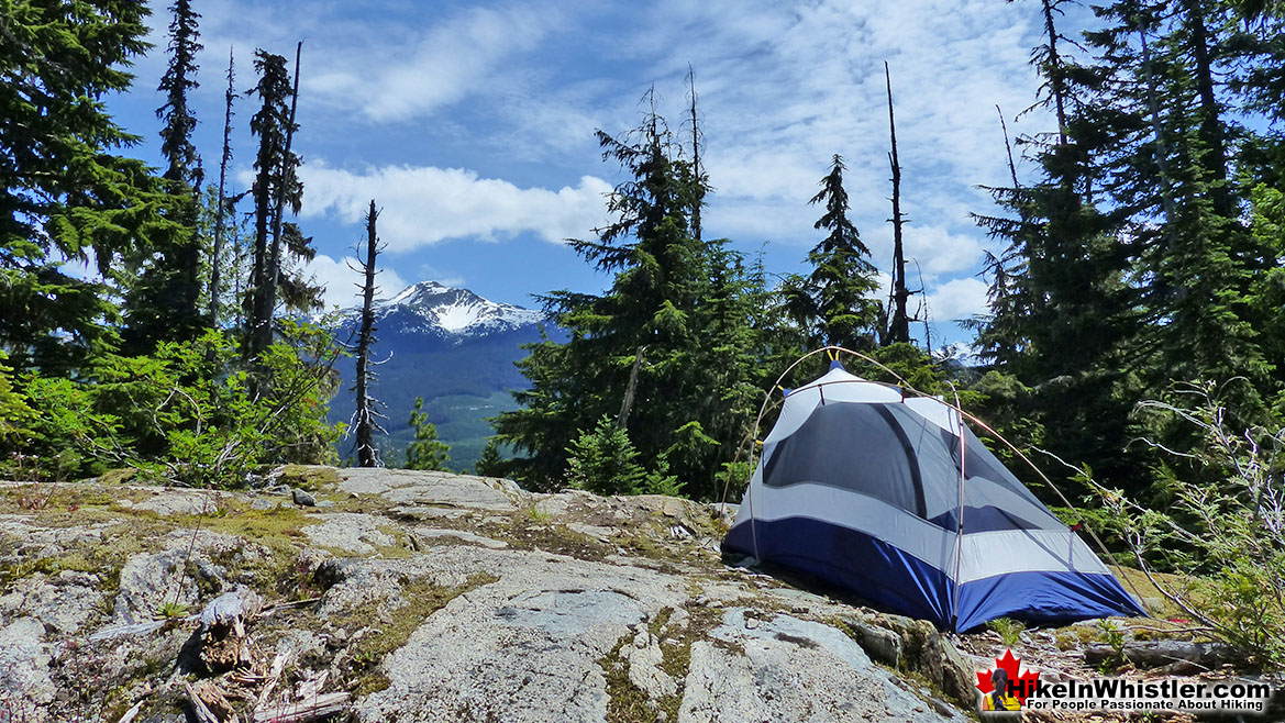 Tent View on the Rainbow-Sproatt Alpine Trail