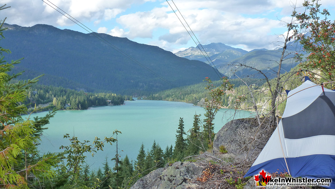 Sea to Sky Trail Tent View of Green Lake