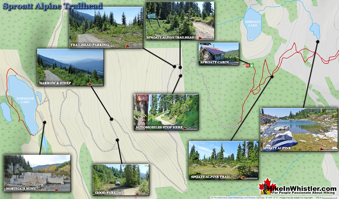 Sproatt Alpine Trailhead Directions Map