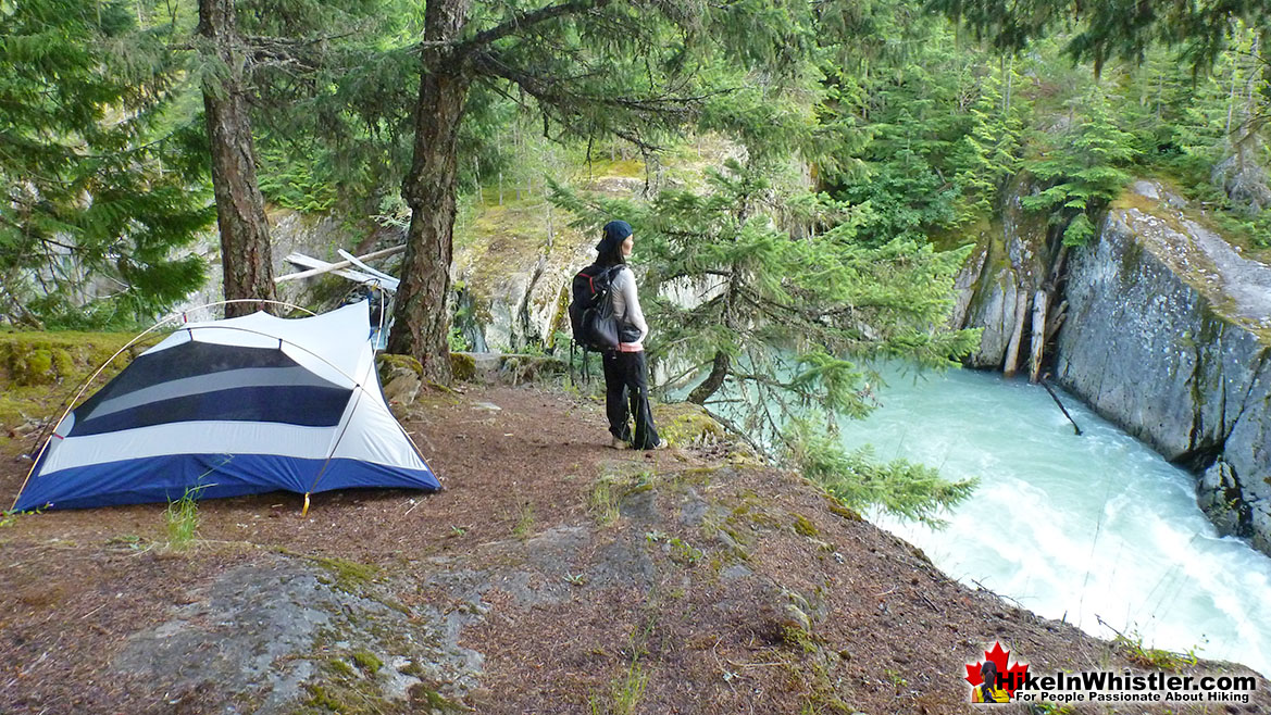 Cheakamus River Tent Near Logger's Lake