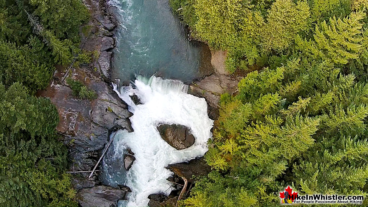 Train Wreck Falls Aerial View Hike in Whistler