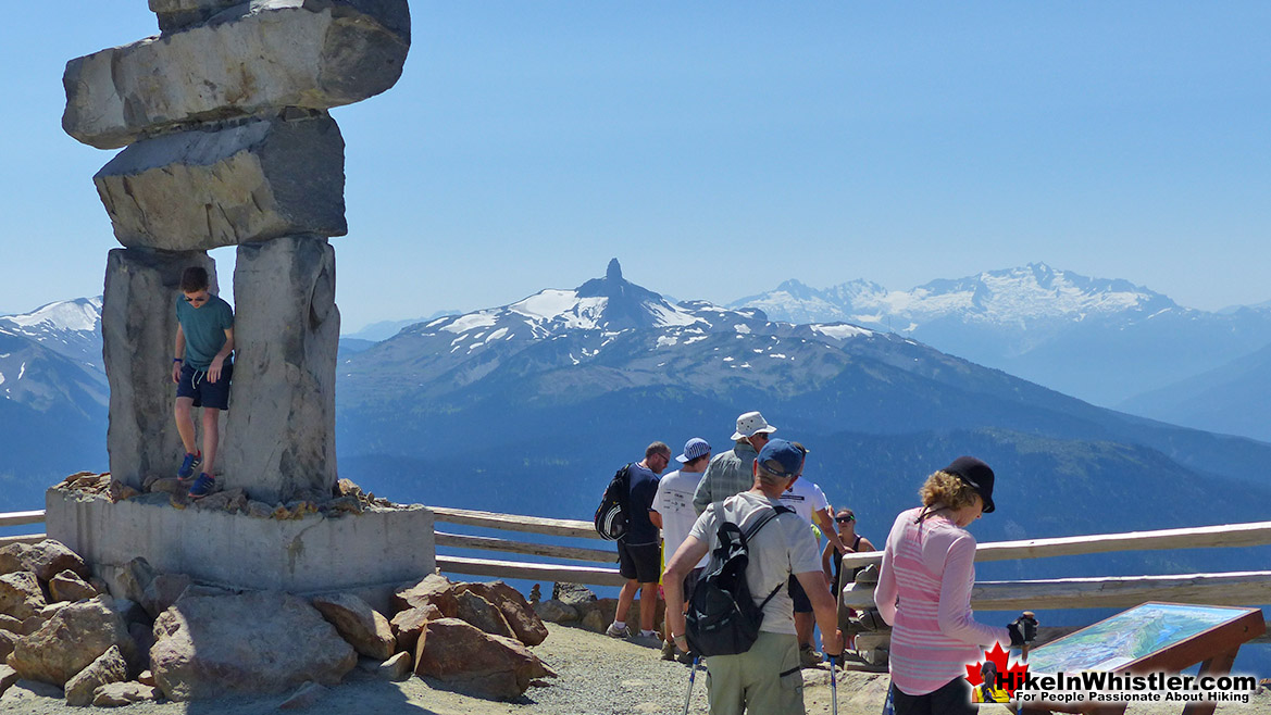 Whistler Mountain Summit Inukshuk and Black Tusk